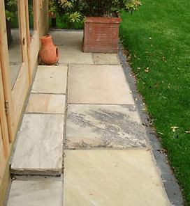 Fossil Buff Indian Sandstone Paving Slabs - Stone Flags | eBay