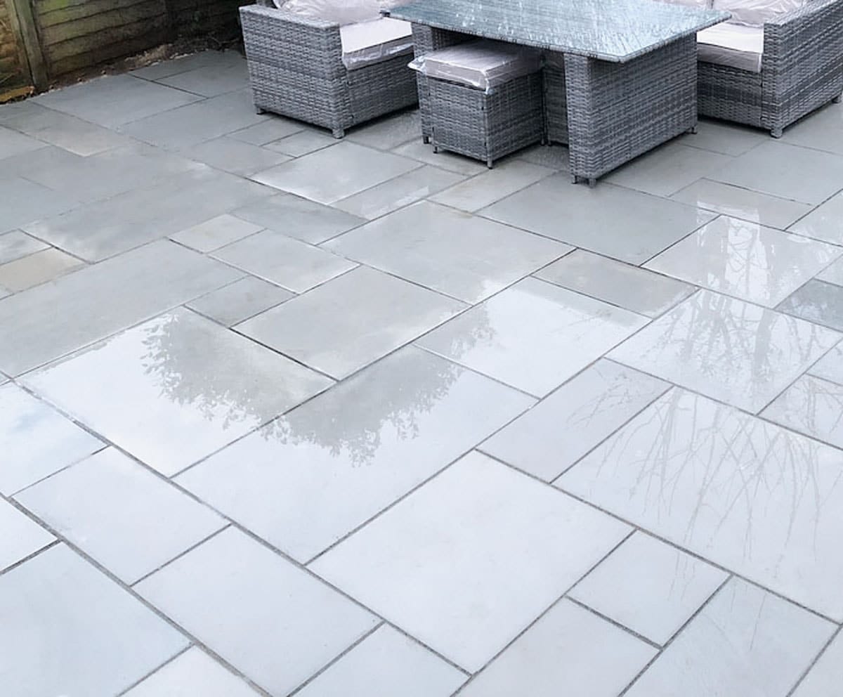 Kandla Grey Sandstone Patio Kit Patio Paving Stones Nustone