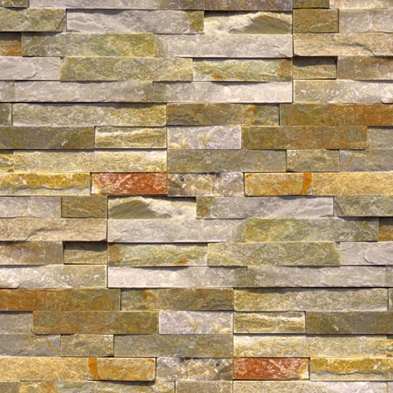 Quartzite Split Face Mosaic Tiles - Natural Stone Wall Cladding - Nustone