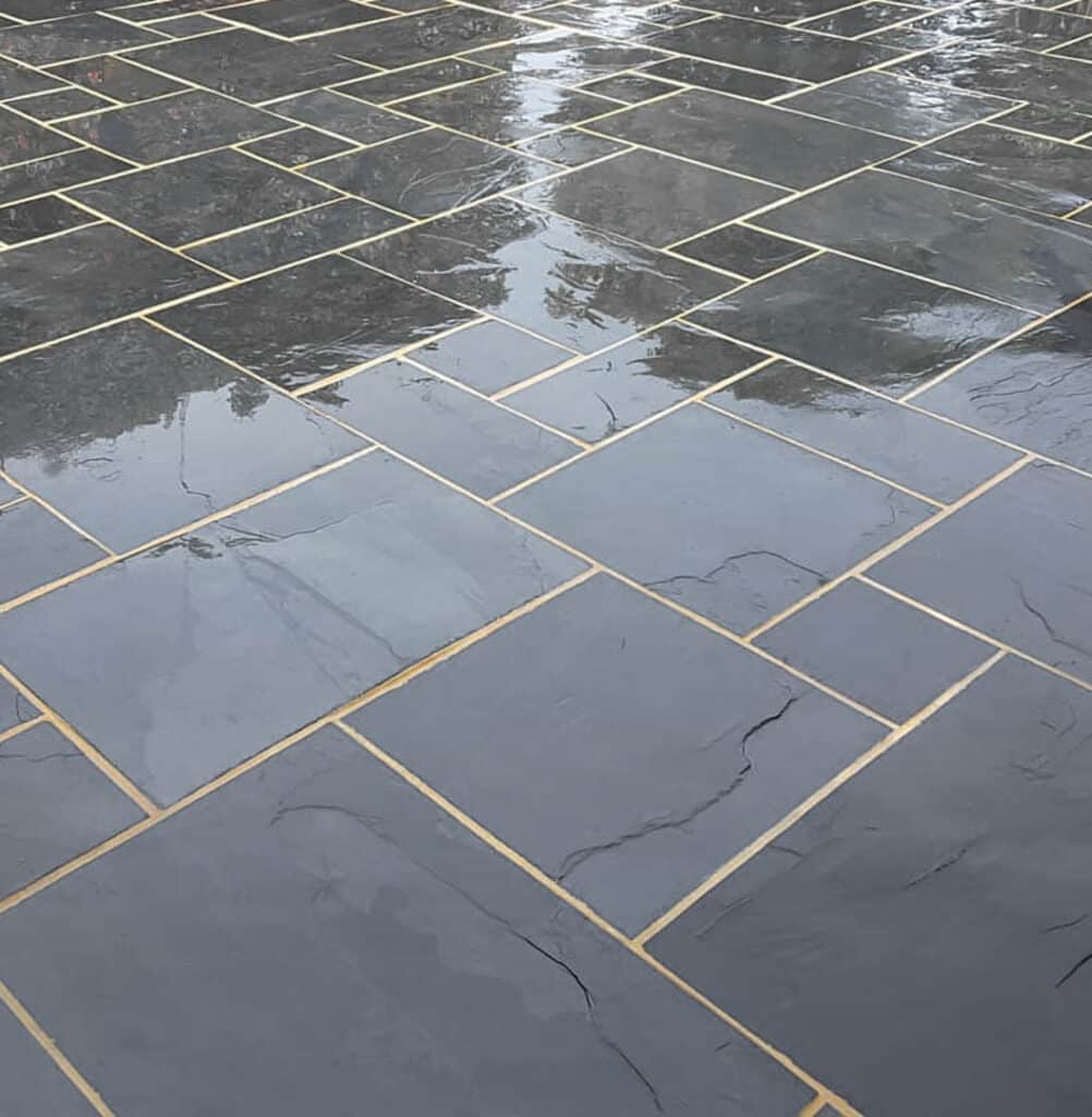 Slate patio store tiles