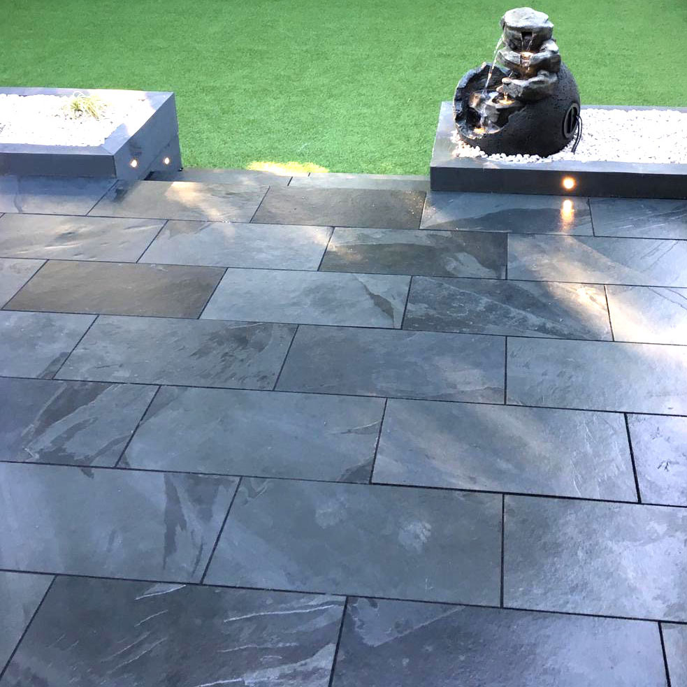Black Slate Paving  ✔Patio Slabs Garden 6m2 600x300mm 15 to 20mm Thick FREE DEL 