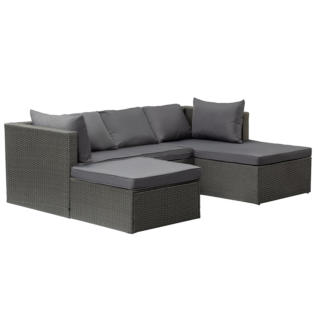 Grey rattan patio furniture