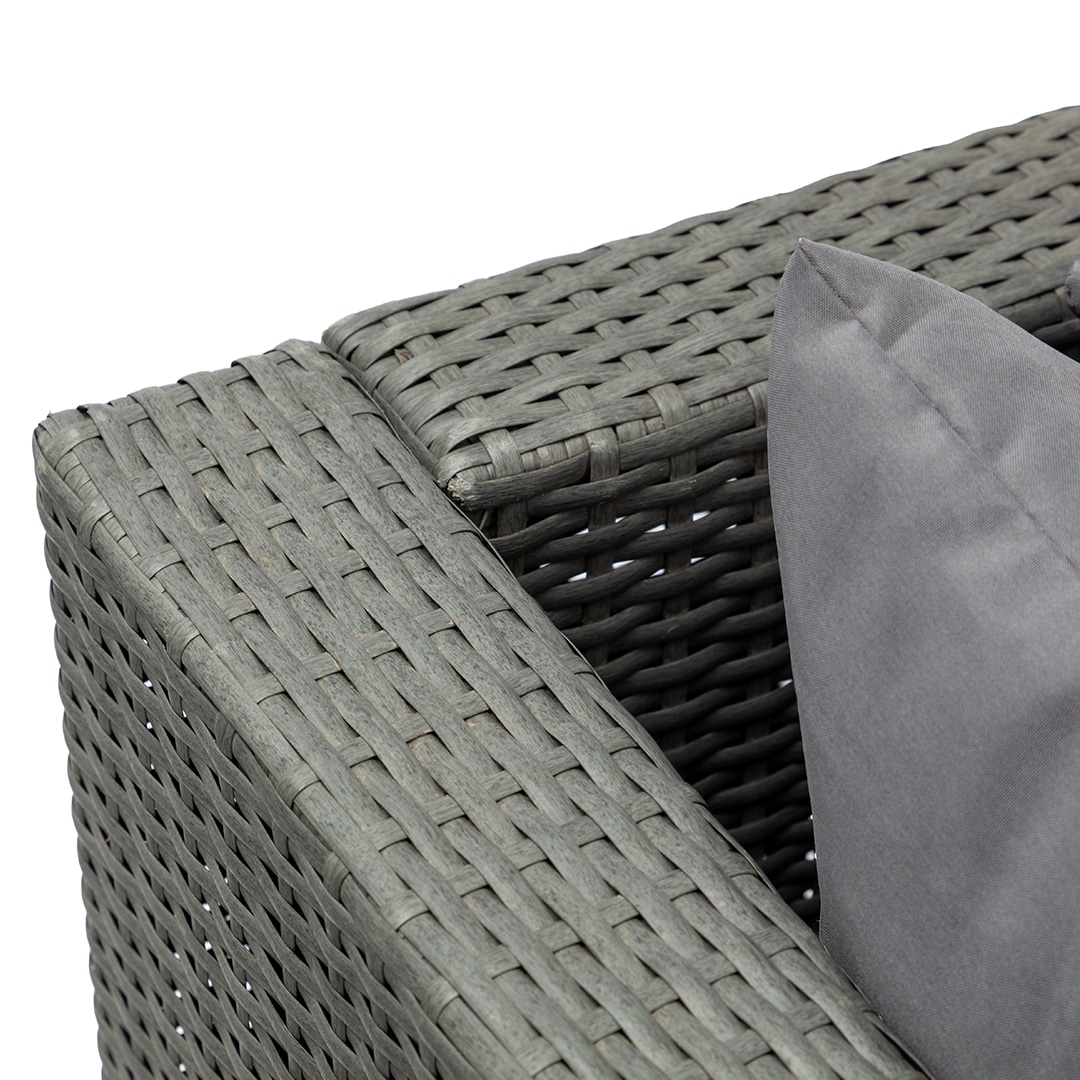 Grey rattan patio furniture