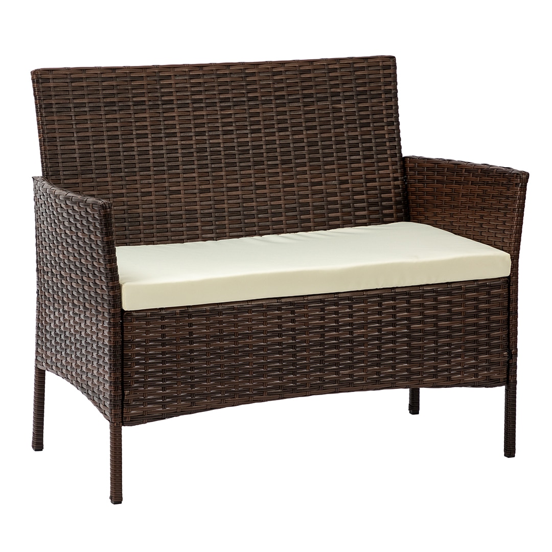 Brown rattan garden furniture