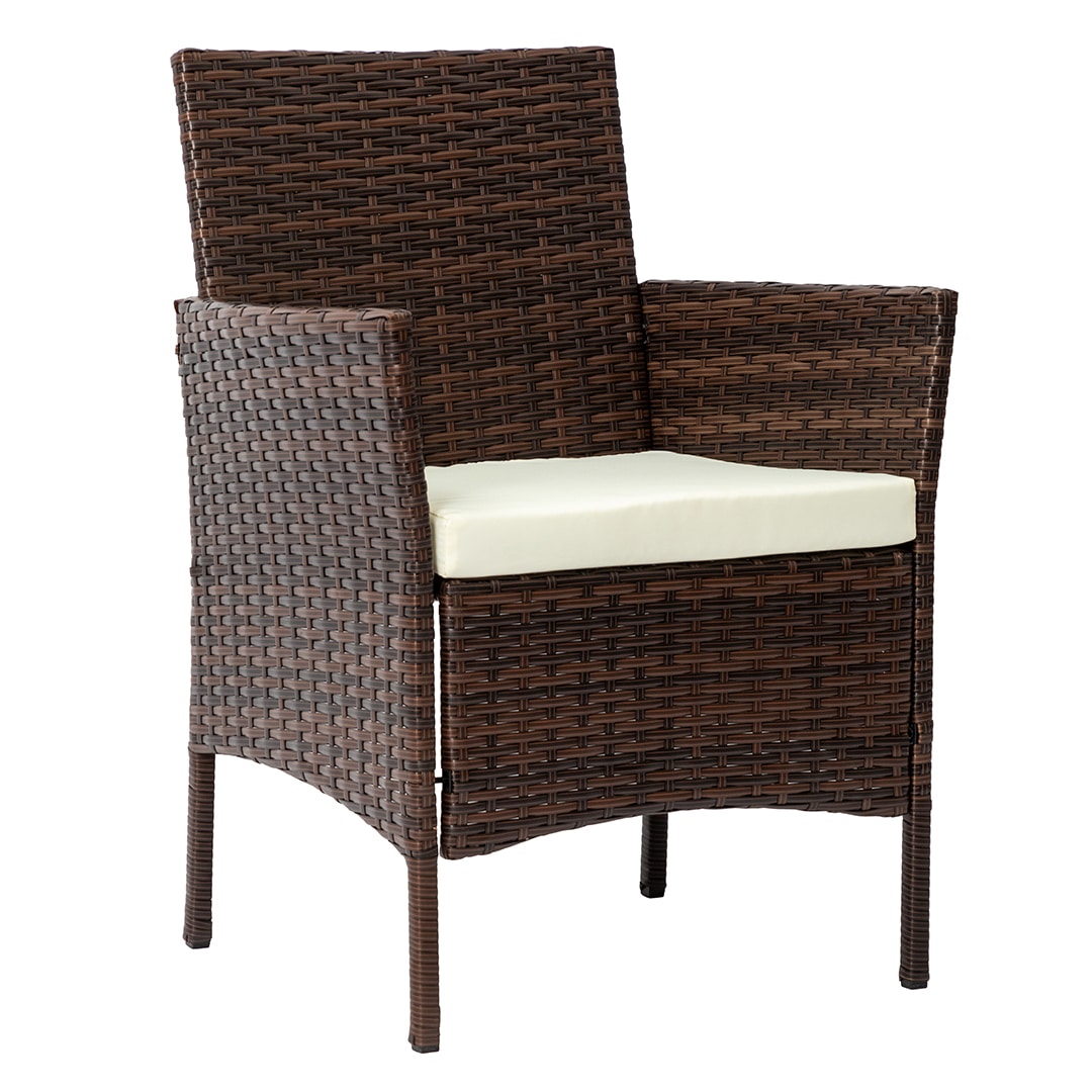 Brown rattan garden chair