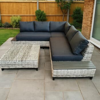4 Seater Rattan Garden Furniture Sofa Set with Table